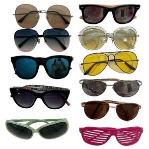 11 Pairs of Sunglasses Multi Colors Bundle Set of Sunglasses